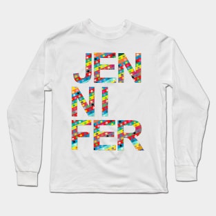 Jennifer, name, typography Long Sleeve T-Shirt